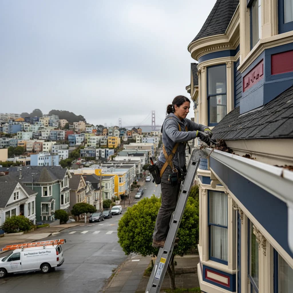 Professional gutter cleaning in San Francisco, CA